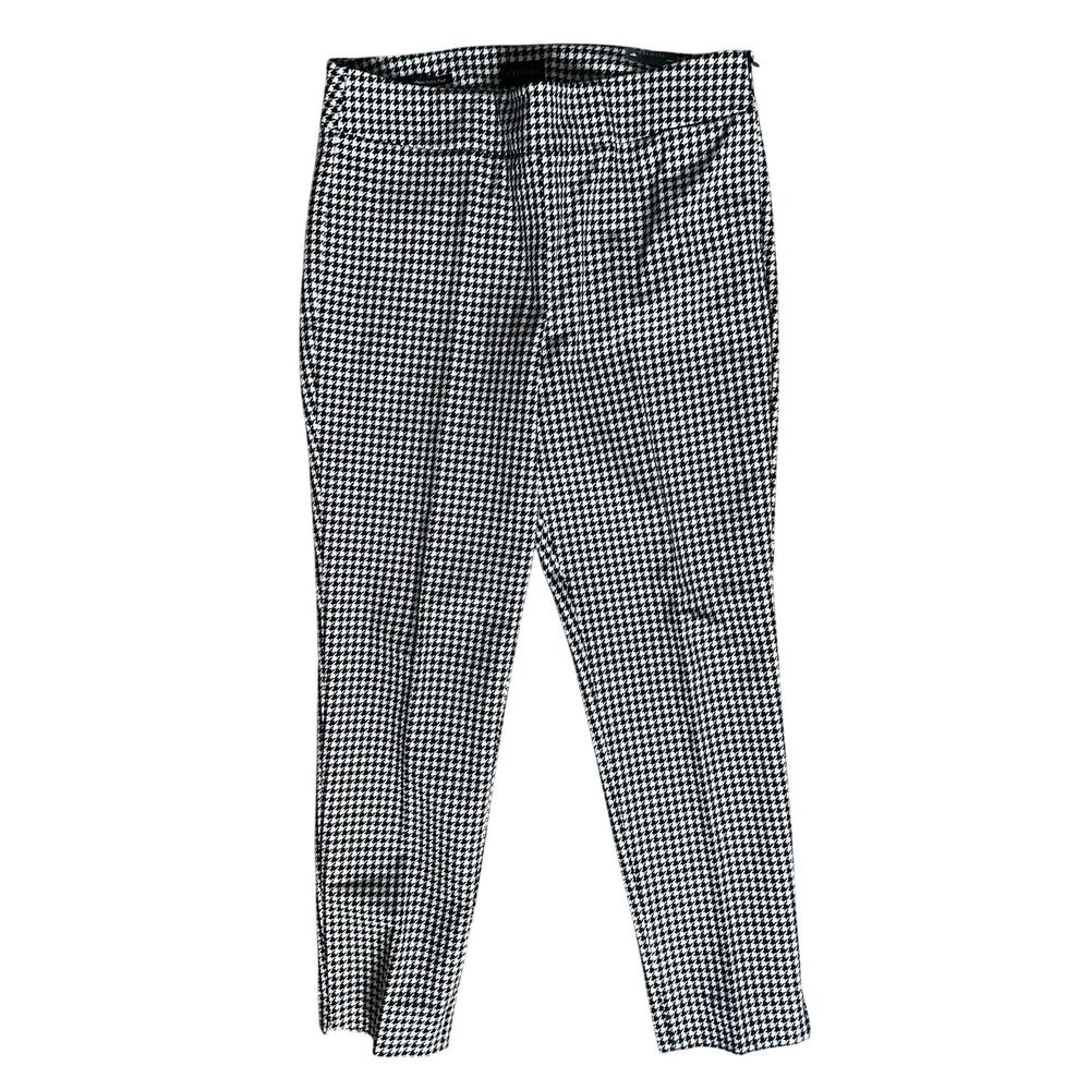 Talbots Houndstooth Black & White Chatham Ankle Pants Size 12 NEW